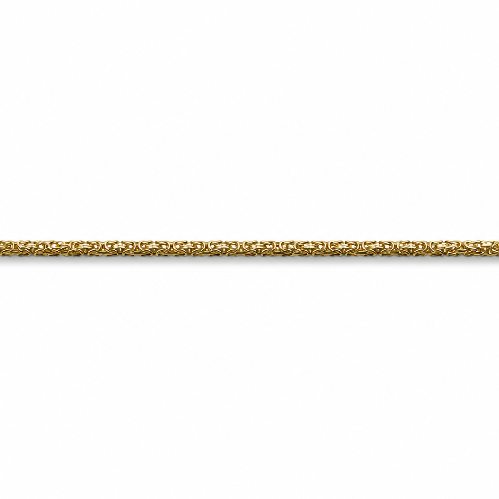 Gold chain on a white background