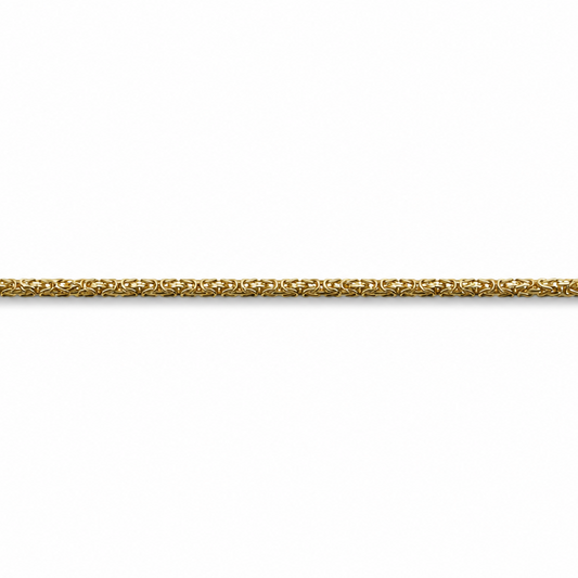 Gold chain on a white background